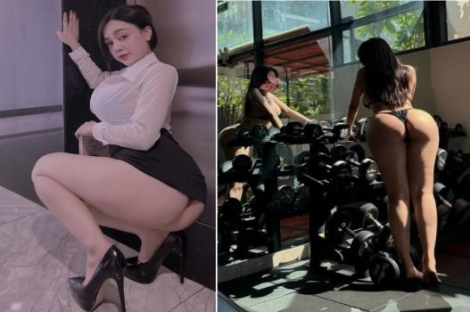 Gymer mông bự nhún phát nào thích phát nấy